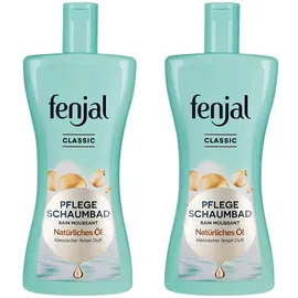 DUSCHGEL fenjal Pflege Schaumbad - 400 ml, vegan mit Jojobaöl, feuchtigkeitsspendend, normale bis trockene Haut - Classic