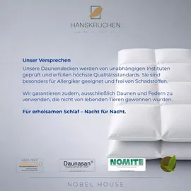 HANSKRUCHEN GmbH Hanskruchen Nobel House Daunendecke, Leicht, 90% Daunen / 10% Federchen, 135 x 200 cm
