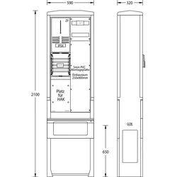 UESA Zähleranschlußsäule ZAS-S-1-1MP E.DIS