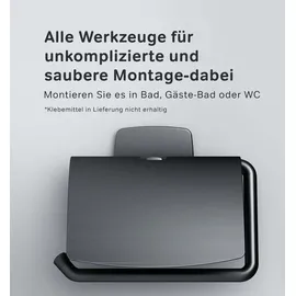 AM.PM Toilettenpapierhalter mit Deckel Gem Schwarz