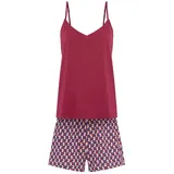 lscn by lascana Shorty Pyjama beere/beere gemustert 36/38