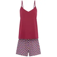 lscn by lascana Shorty Pyjama beere/beere gemustert 36/38