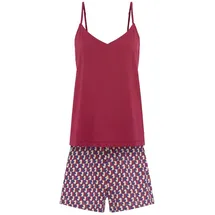 lscn by lascana Shorty Pyjama beere/beere gemustert 36/38