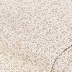 Baumwollstoff Kleine Blumen „Pia“, weiß/beige