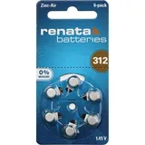 30x Renata Gr. 312 Hörgerätebatterien 5x 6er Blister PR41 Braun 100792