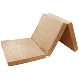 FORTISLINE Klappmatratze 195x60x9cm - 3-teilige Faltmatratze - H2 Gästematratze - Camping Faltbare - Kamping Bett - Waschbar Bezug - Erwachsene Klappbar - Reisematratze - Schaumstoff Matratze