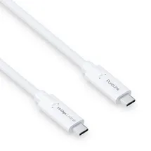 PureLink USB-C auf USB-C Kabel, USB 3.1 Gen 2 mit 10 GB/s Datenübertragung, weiß, 1,50m