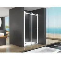 Buylando Viktoria 115x195 cm Nischendusche mit Schiebetür - Weiß