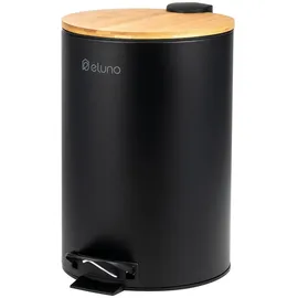 ELUNO Abfalleimer 12 l Schwarz