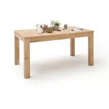 Empinio24 Esstisch 160x90 cm ausziehbar Eiche bianco teilmassiv Santa Fe - 2 Jahre Gewährleistung - mind. 14 Tage Rückgaberecht - Beige