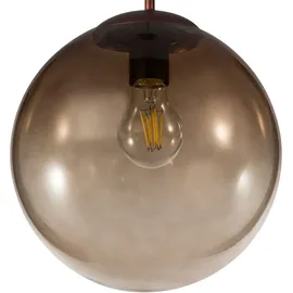 GLOBO Hänge Pendel Leuchte Glas Design Lampe Decken Kugel braun amber Wohn Zimmer Beleuchtung