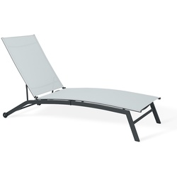 Sonnenliege Chaise Kunststoff anthrazit/weiß