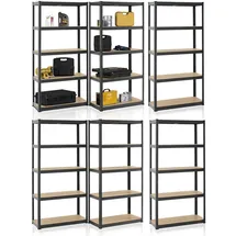Juskys Lagerregal Metall 180 x 90 x 40 cm grau