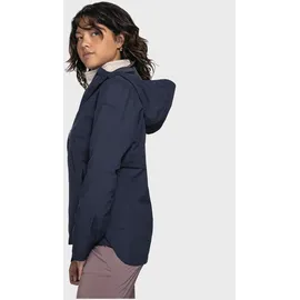 Schöffel Jacket Style Bohorok WMS, wasserdichte, atmungsaktive Outdoor Jacke, elegante Funktionsjacke mit Kapuze und Stufensaum, navy blazer, 42