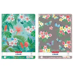 Herlitz Spiralblock A4 Ladylike 80 Blatt l/R 2 Motive sortiert, Abbildung, Gemischte Farben, A4, 80 Blätter, 70 g/m2, Universal