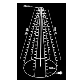 self import agencies LED Lichterkette mit 6 Strängen mit jeweils 200 cm Länge - 120 LED