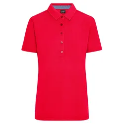 Damen Used Look Polo - Farbe blau, rot, weiß - Größe M