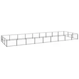 vidaXL Hundezwinger Schwarz 27 m2 Stahl