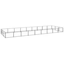 vidaXL Hundezwinger Schwarz 27 m2 Stahl