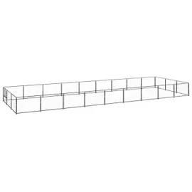 vidaXL Hundezwinger Schwarz 27 m2 Stahl