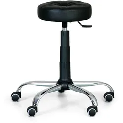 Gepolsterter Arbeitshocker, schwarz