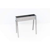 Lgvshopping Lisa Kabelkanal und Holzkohlegrill, Edelstahl, Milano, 50 cm