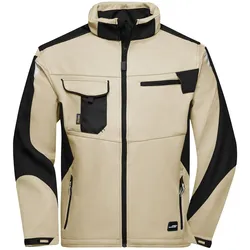 Softshelljacke "JN844" - S - stone/black