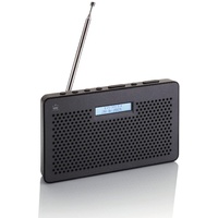 NEWTRO Tragbares DAB Radio (DAB+, UKW, Kopfhöreranschluss, zweizeiligem Display mit Hintergrundbeleuchtung, Senderspeicher, Teleskopantenne) schwarz/dunkelgrau
