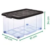 Novatool Aufbewahrungsbox 55 L 3-tlg. anthrazit
