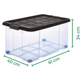 Novatool Aufbewahrungsbox 55 L 3-tlg. anthrazit