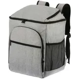 Mach1 Kühltasche Kühlrucksack mit isoliertem Hauptfach und Laptopfach grau