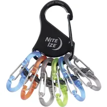 NITE IZE Schlüssel-Karabiner KLKP-01-R3 Schwarz, Türkis, Orange, Grau, Grün 1St.