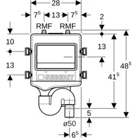 Geberit HS30 Hygienesp. mit 2 Wasseranschl.