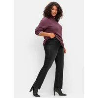 Sheego Bequeme Jeans SHEEGO, Damen, Gr. 50, Normalgrößen, schwarz