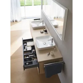Duravit L-Cube 72x47,7cm, sw hgl, für Konsole, 1 Auszug