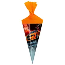 Livepac Office Motiv Deko Schultüte / Zuckertüte / Länge: 15cm / rund / "City Car"