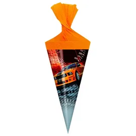 Livepac Office Motiv Deko Schultüte / Zuckertüte / Länge: 15cm / rund / "City Car"