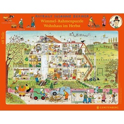 Gerstenberg Verlag Puzzle Wimmel-Rahmenpuzzle - Wohnhaus im Herbst, Puzzleteile