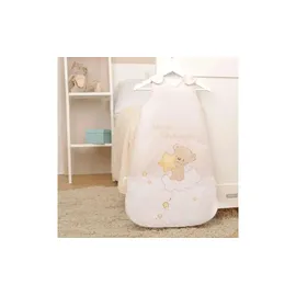 Herding Schlafsack, Kleiner Schutzengel Motiv, 70 cm, Seitlich umlaufender Reißverschluss und Druckknöpfe, Weiß/Beige