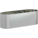 vidaXL Garten-Hochbeet verzinkter Stahl rechteckig 120 x 40 x 40 cm Silber