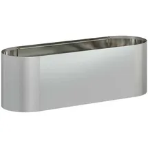 vidaXL Garten-Hochbeet verzinkter Stahl rechteckig 120 x 40 x 40 cm Silber