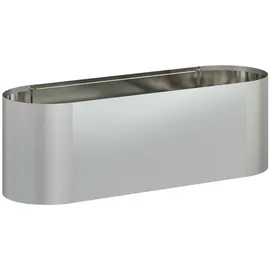 vidaXL Garten-Hochbeet verzinkter Stahl rechteckig 120 x 40 x 40 cm Silber