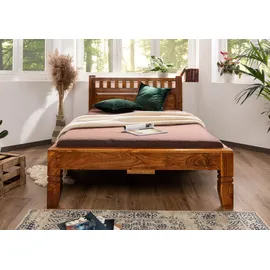 MASSIVMOEBEL24.DE Bett Akazie 120x200x90 honig lackiert Oxford #220