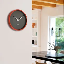 REMEMBER Wanduhr "Mocca" - 4,5 cm, Ø 30 cm - Quarz Uhrwerk - große Wanduhr