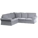Dekoria Sofahusse Ektorp Ecksofa, Velvet grau