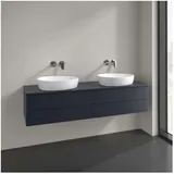 Villeroy & Boch Antao Waschtisch-Unterschrank K28010HG 160x36x50cm, Waschbeckenplattenfarbe Lack, midnight blue matt lacquer