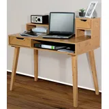 vogl möbelfabrik Sekretär Emil, Beine Massivholz, mit griffloser Optik, Made in Germany braun