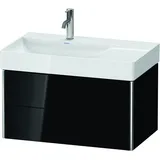 Duravit Waschtischunterschrank 2 Auszüge 78,4 x 46 x 39,7 cm Schwarz Hochglanz