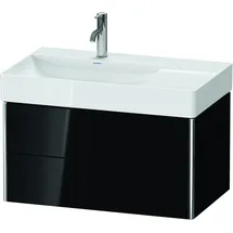 Duravit Waschtischunterschrank 2 Auszüge 78,4 x 46 x 39,7 cm Schwarz Hochglanz