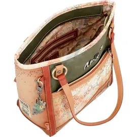 Anekke Peace & Love Schultertasche Polyurethan Khaki